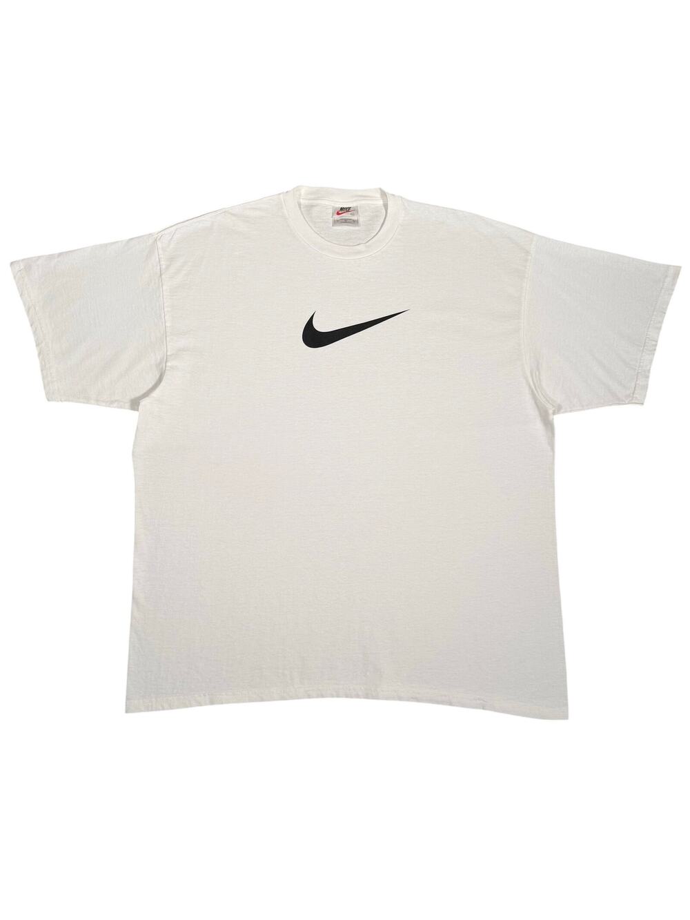 Vintage Nike 90s Large Center Swoosh White & Black Shirt White Tag Size XL